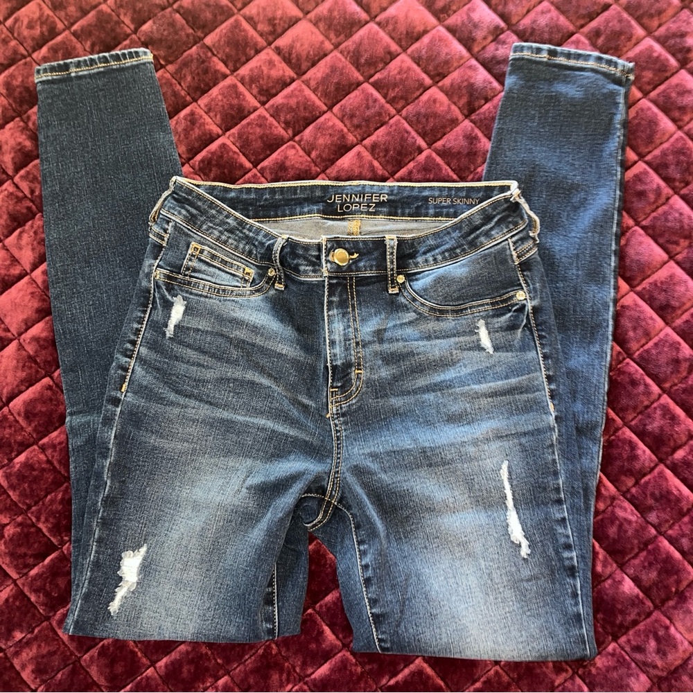 Jennifer Lopez Size 8 Super Skinny Mid/Dark Wash Jeans
